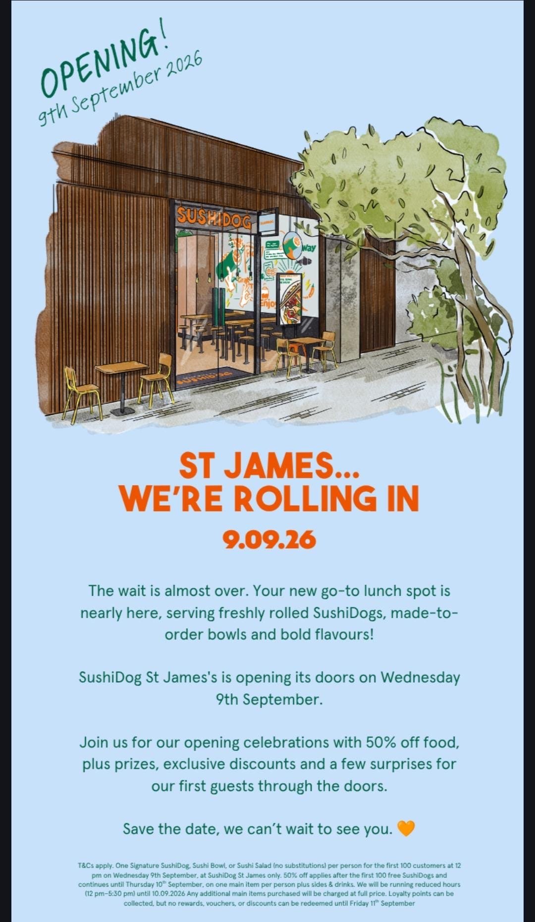 SushiDog St James opening