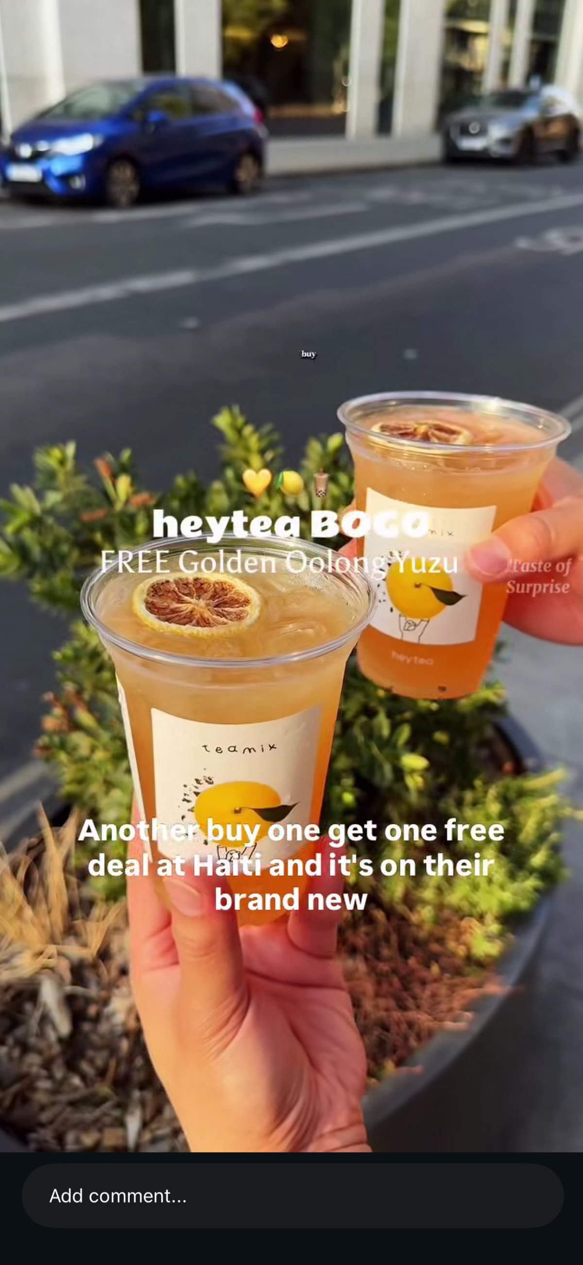 heytea BOGO FREE Golden Oolong Yuzu