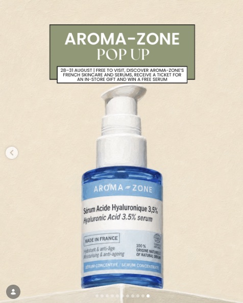 Aroma-Zone Serum Bar Pop-up