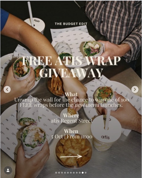 atis Regent Street: 100 FREE Wrap Giveaway