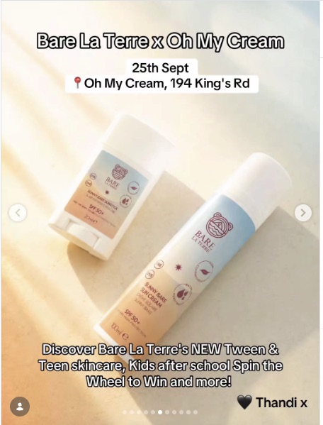 Bare La Terre x Oh My Cream Pop Up