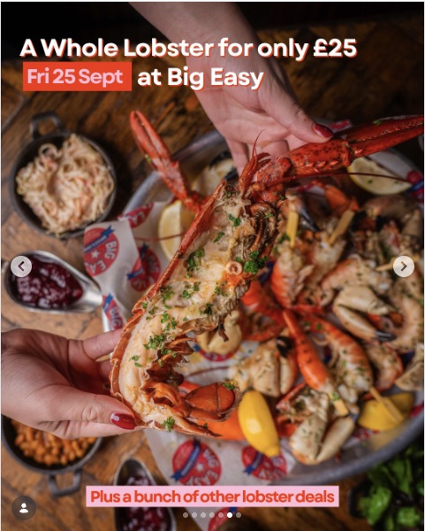 Big Easy: Whole Lobster for £25