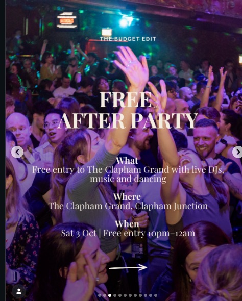 Free After Party at The Clapham Grand