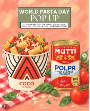 Coco di Mama x Mutti World Pasta Day Pop-Up