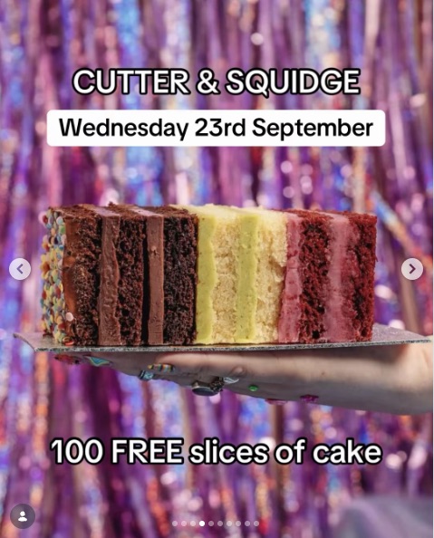 Cutter & Squidge 13th Birthday Free Cake
