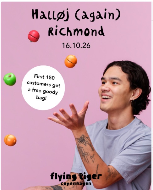 Flying Tiger Copenhagen Richmond Reopening