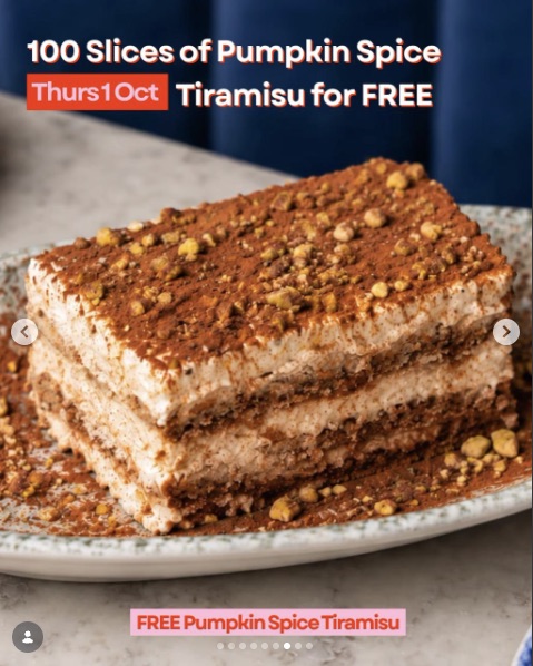 Free Pumpkin Spice Tiramisu at Forty Dean Street