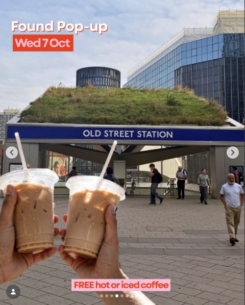 Found Pop-Up: FREE Hot or Iced Coffee (Old Street)