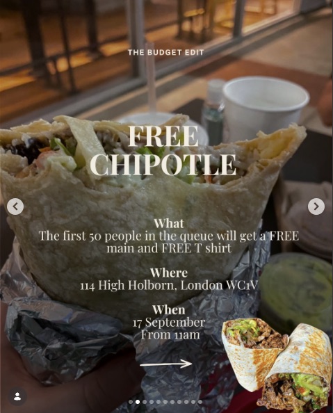 Free Chipotle Holborn