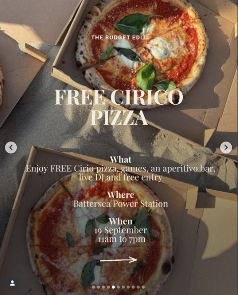 Free Cirio Pizza Pop-Up