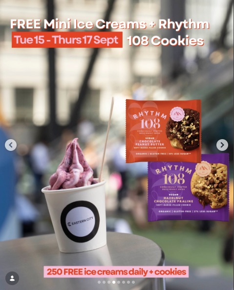 Free Mini Ice Cream + Rhythm 108 Cookies