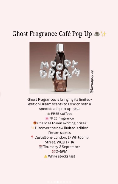 Ghost Fragrance Cafe Pop-Up