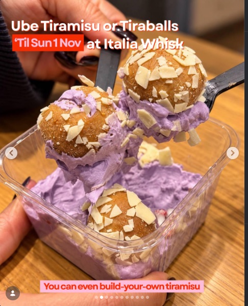 Italia Whisk: Ube Tiramisu & Tiraballs (Ladbroke Grove)