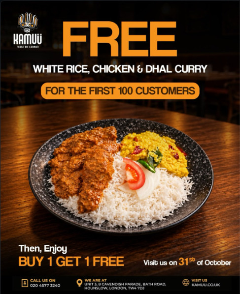 Kamuu Hounslow Opening: Free Meal for First 100