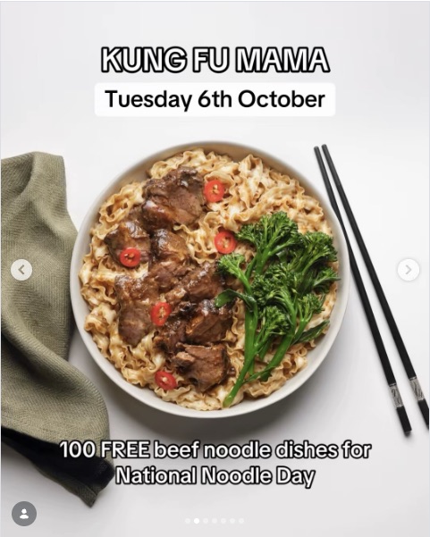 Kung Fu Mama: FREE National Noodle Day Noodles (Covent Garden)
