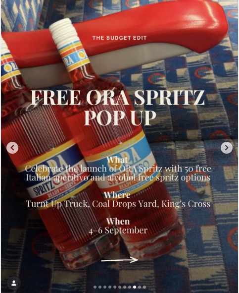 ORA Spritz Launch Pop-Up