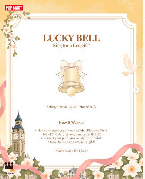 POP MART Lucky Bell: Ring for a Free Gift