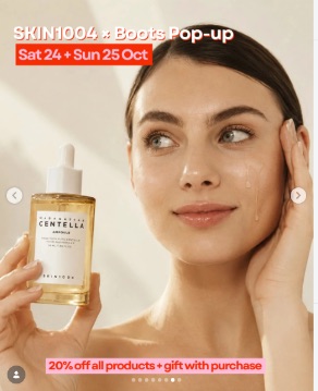 SKIN1004 x Boots Pop-Up (Westfield London)