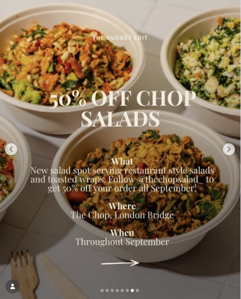 50% Off Chop Salads
