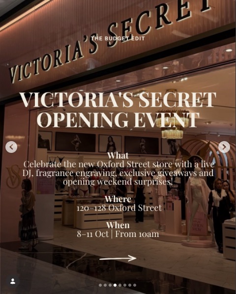 Victoria's Secret Oxford Street Opening Event